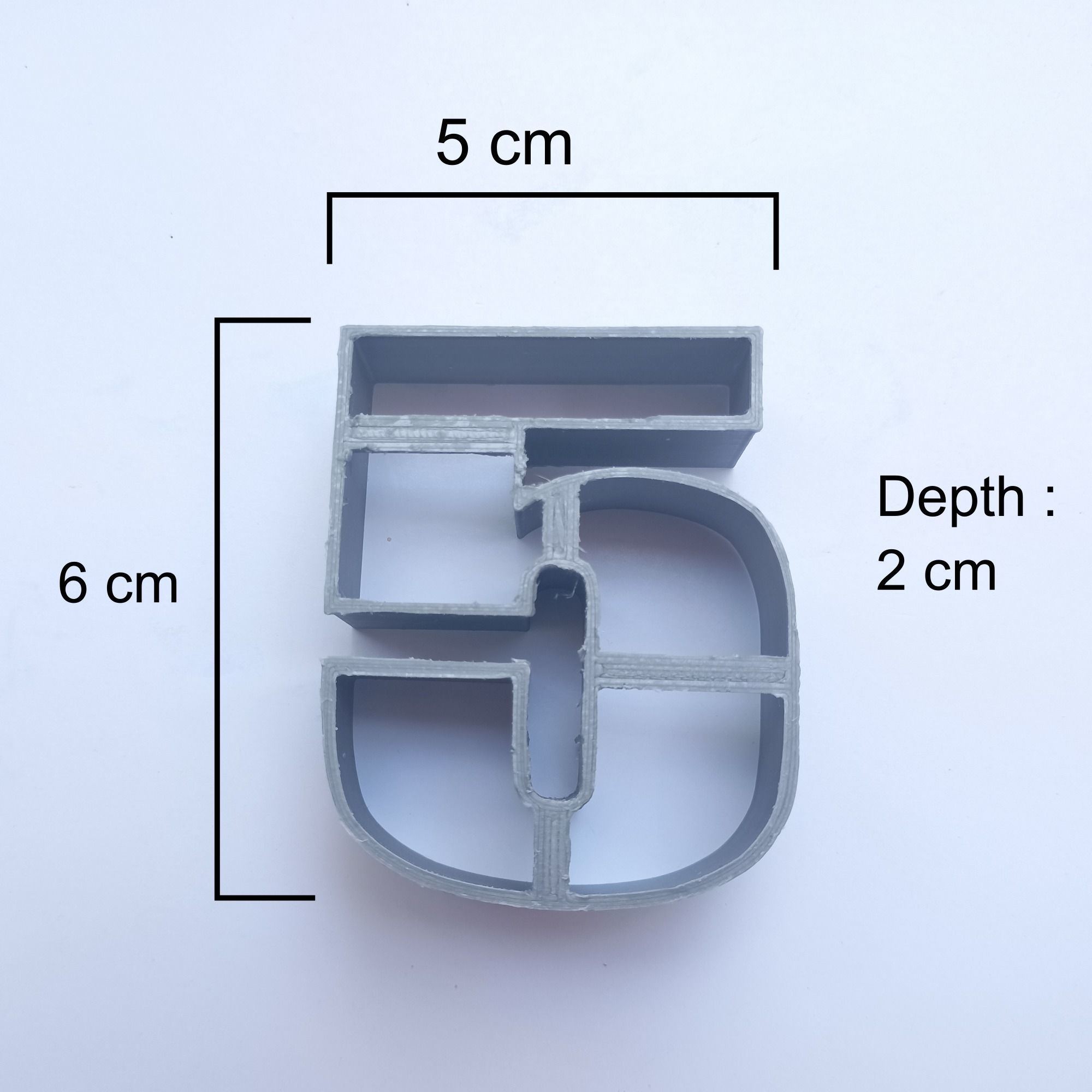 Number slicer for cookie 3D print model_2