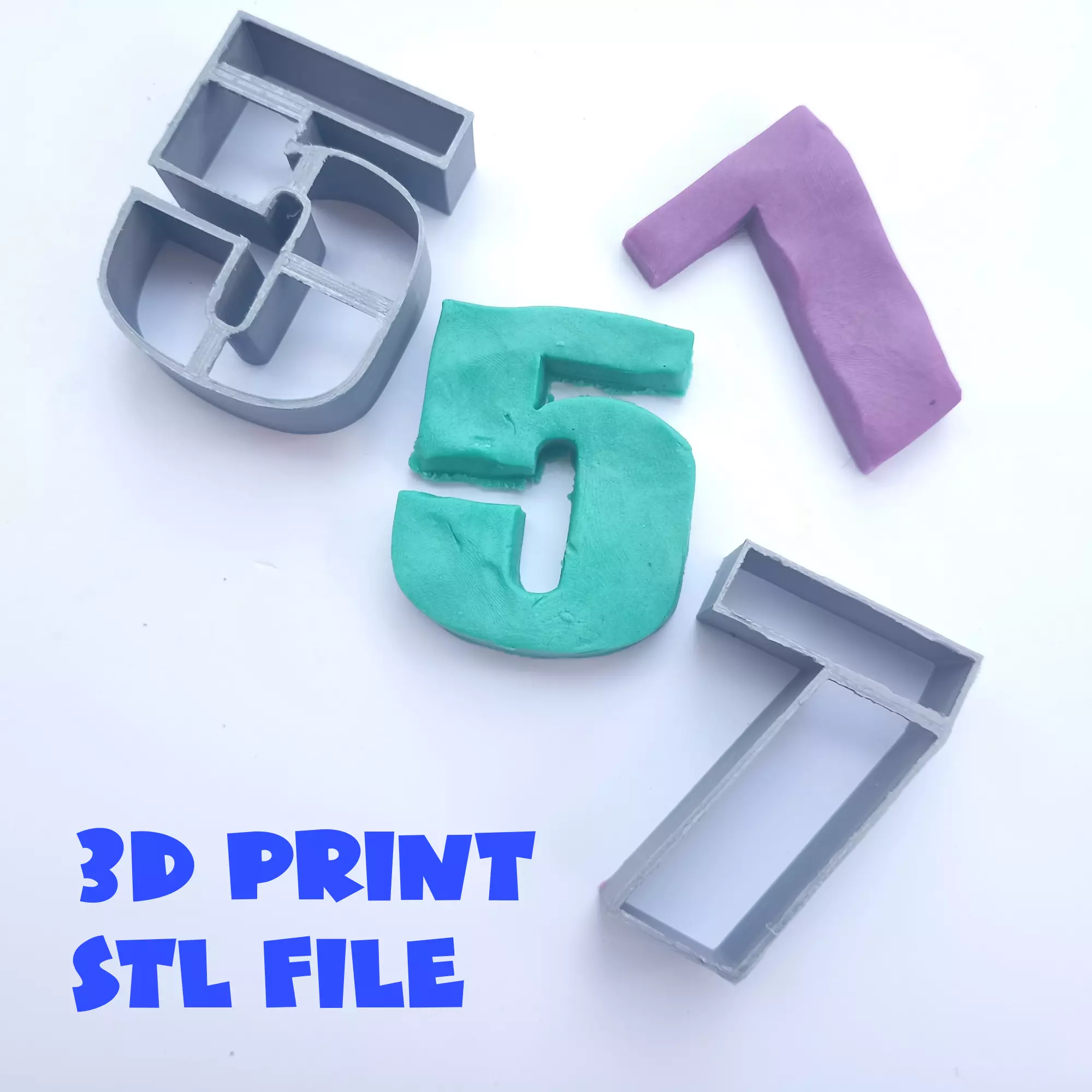Number slicer for cookie 3D print model_0