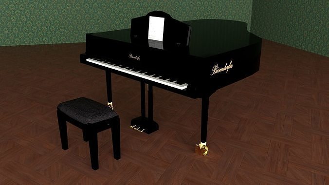 PIANO - Bosendorfer Low-poly 3D model