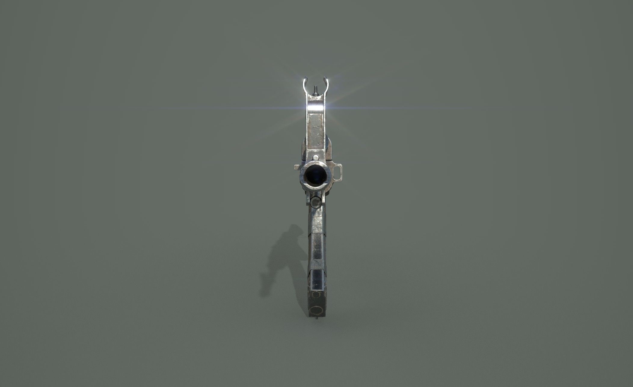 AK-47 silver sword Low-poly 3D model_3