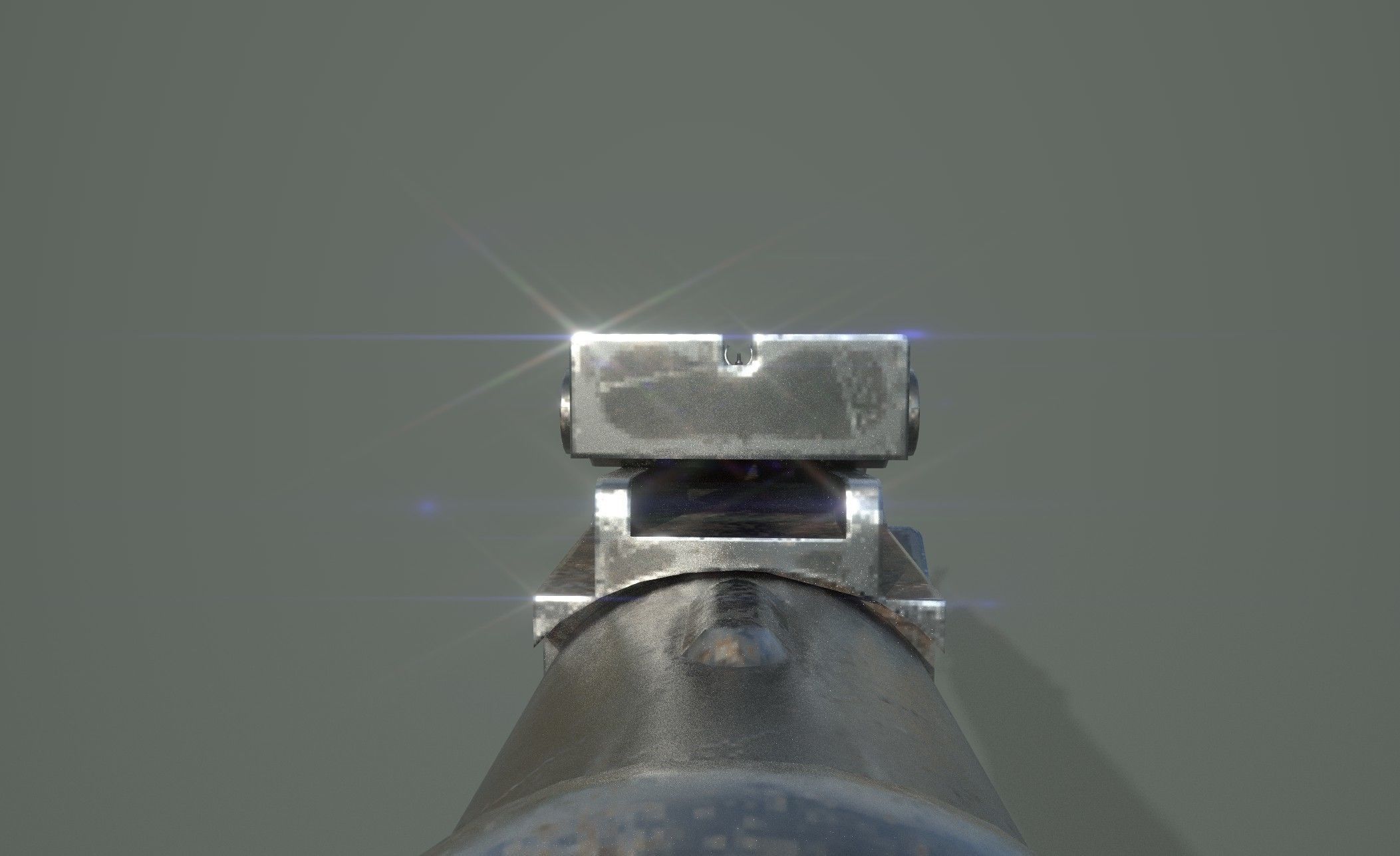 AK-47 silver sword Low-poly 3D model_14