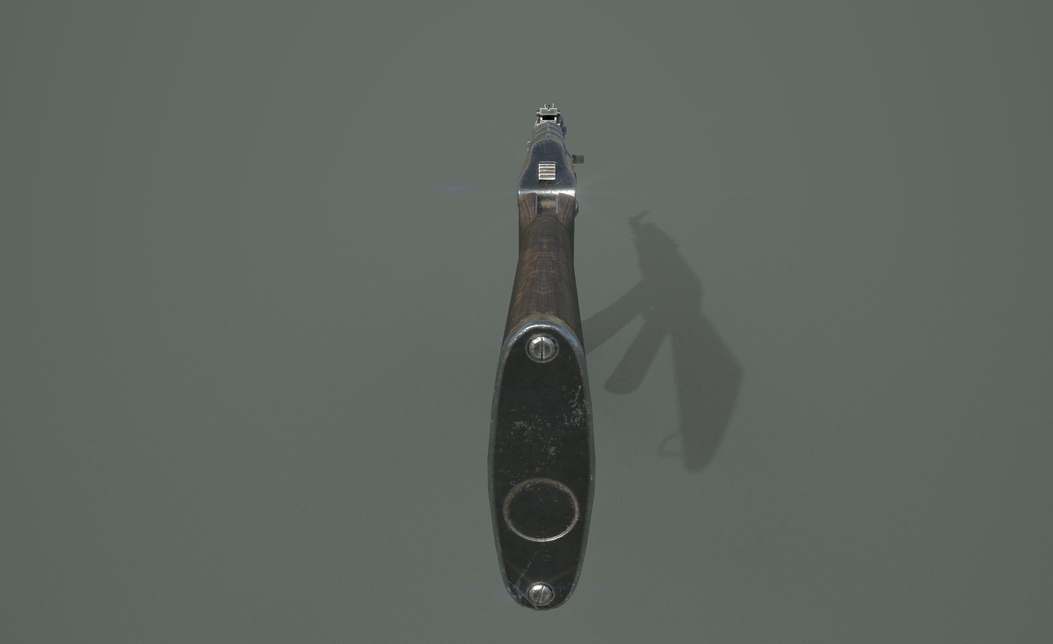 AK-47 silver sword Low-poly 3D model_9