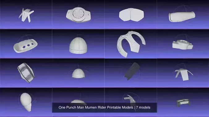One Punch Man Mumen Rider Printable Models 3D Model Collection