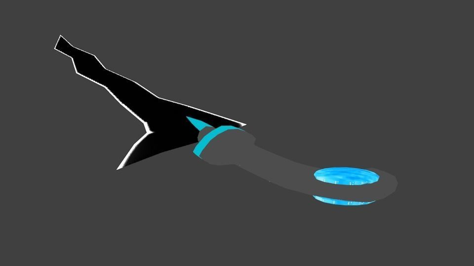 Keris-5 Low-poly 3D model_3