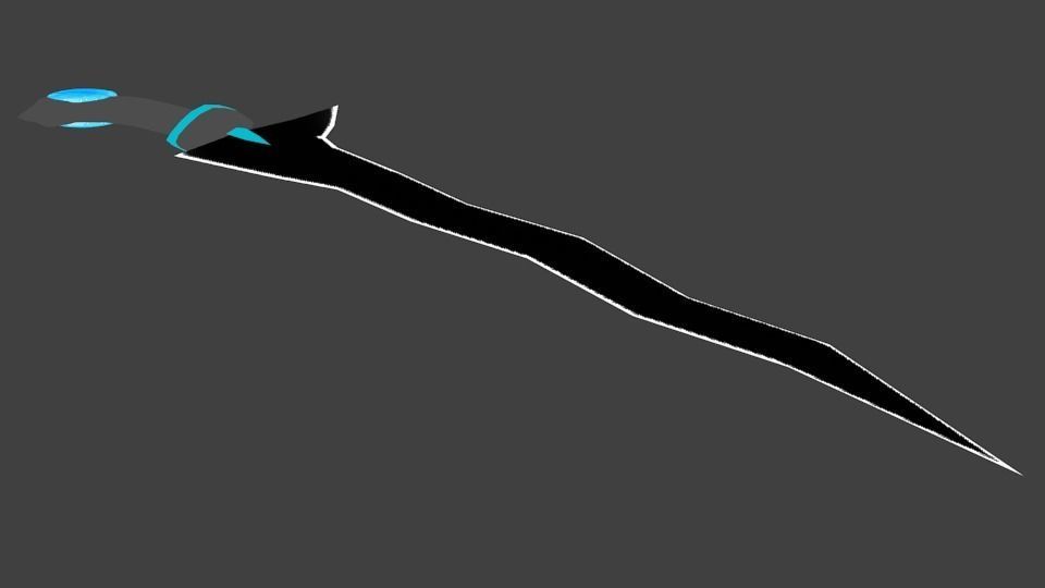 Keris-5 Low-poly 3D model_1