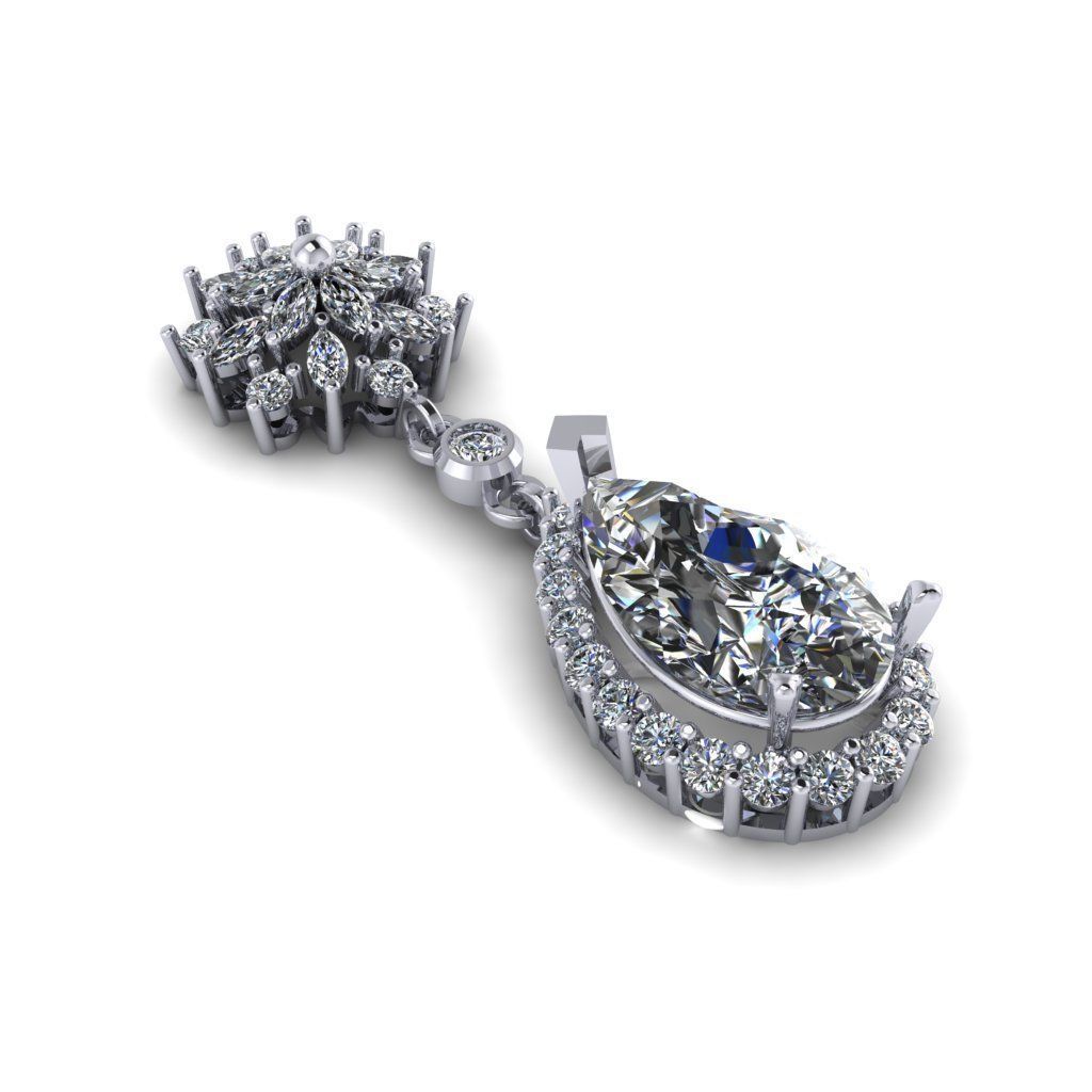 tear pendant 3d model 3D print model_12