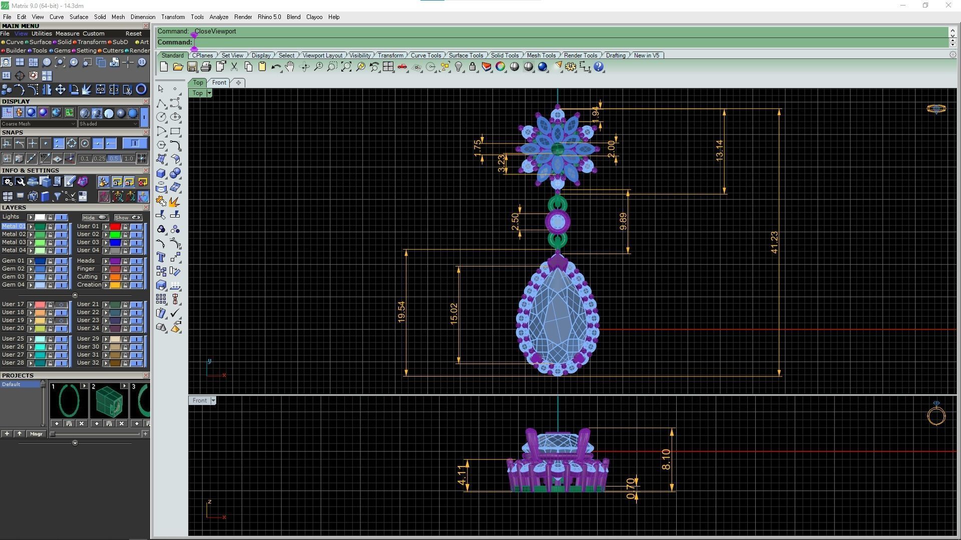 tear pendant 3d model 3D print model_15