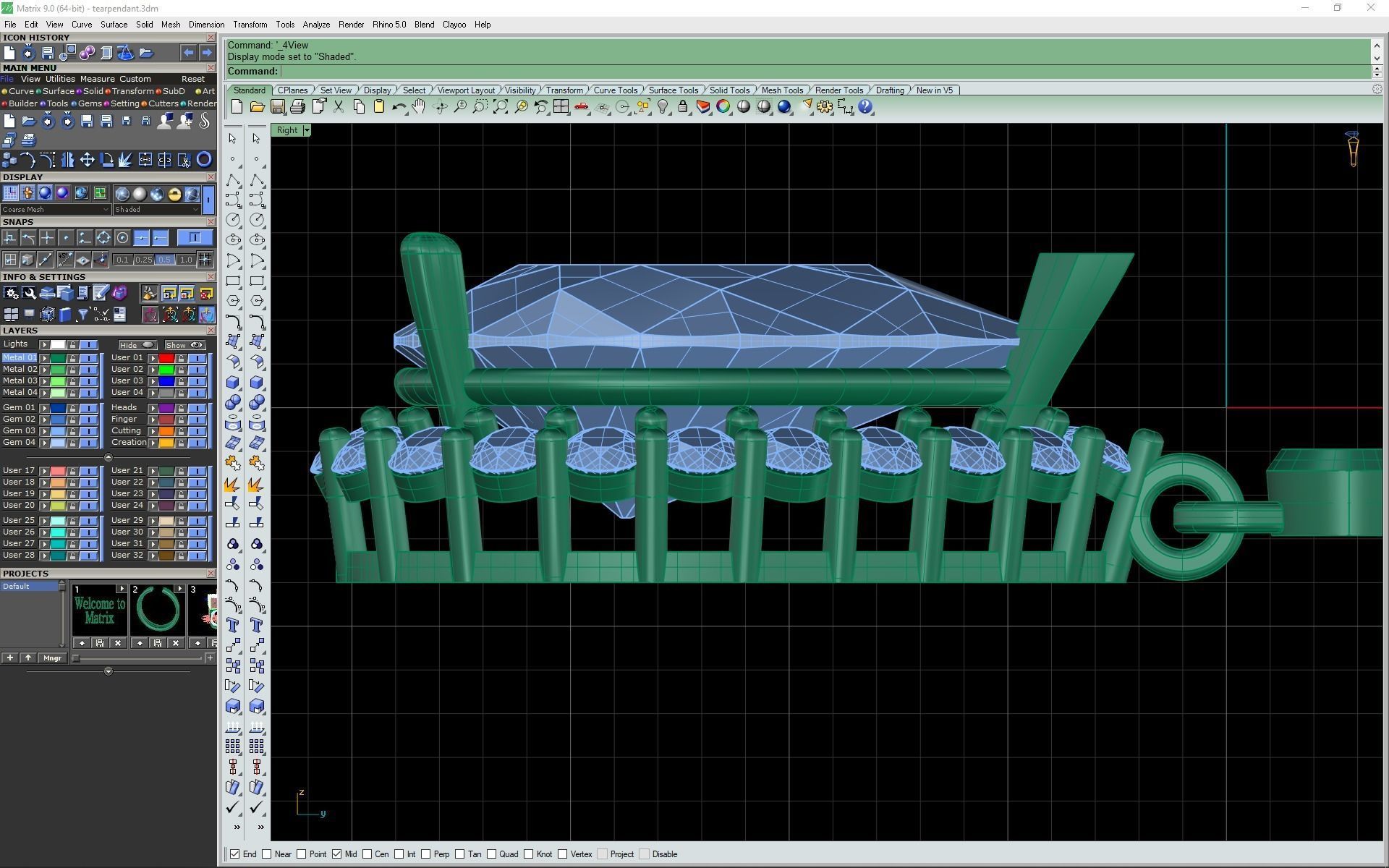 tear pendant 3d model 3D print model_20