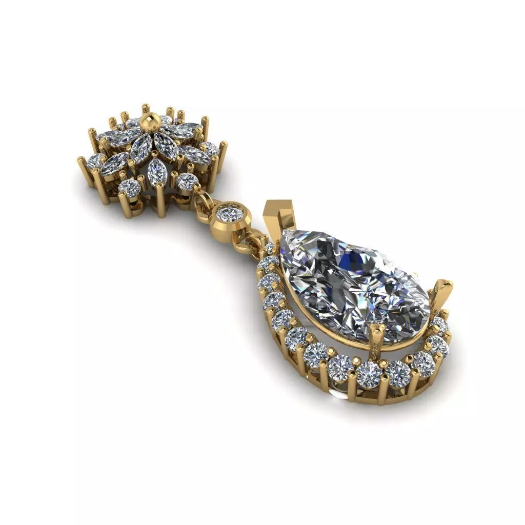 tear pendant 3d model 3D print model_0