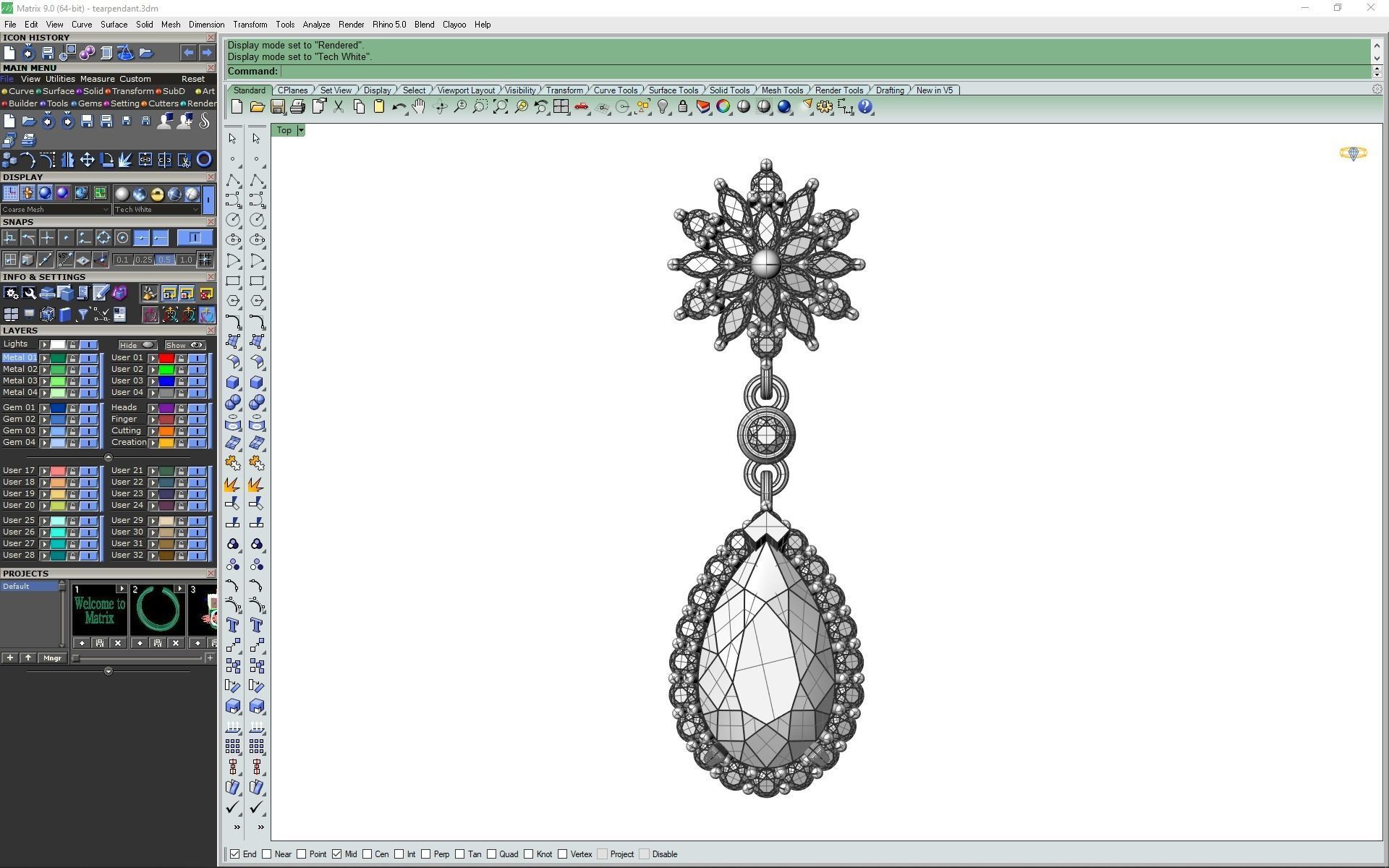 tear pendant 3d model 3D print model_23