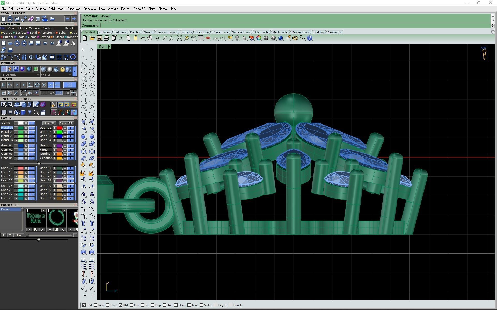 tear pendant 3d model 3D print model_19