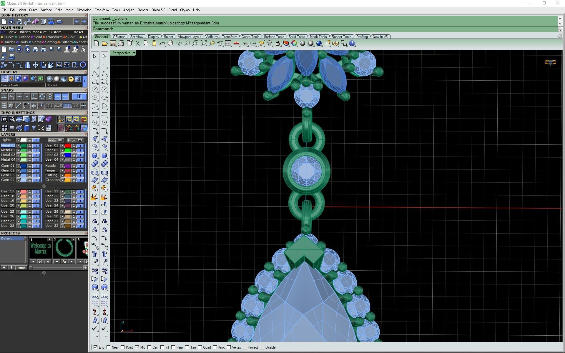 tear pendant 3d model 3D print model_17