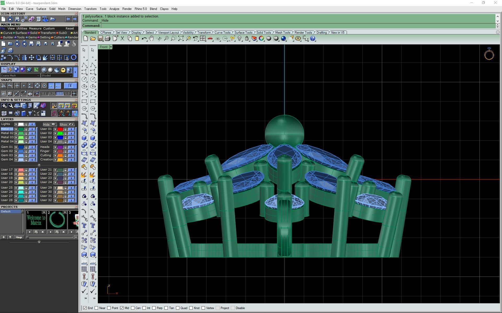 tear pendant 3d model 3D print model_22