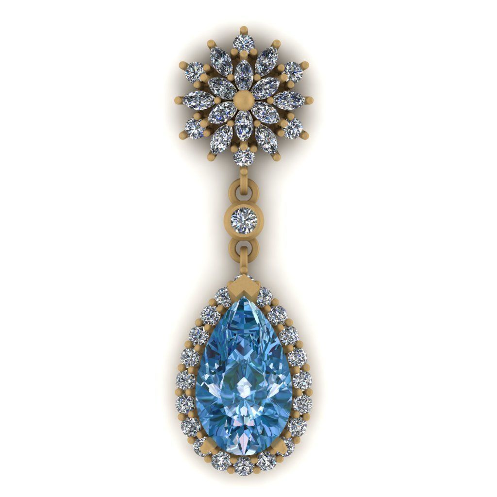 tear pendant 3d model 3D print model_10