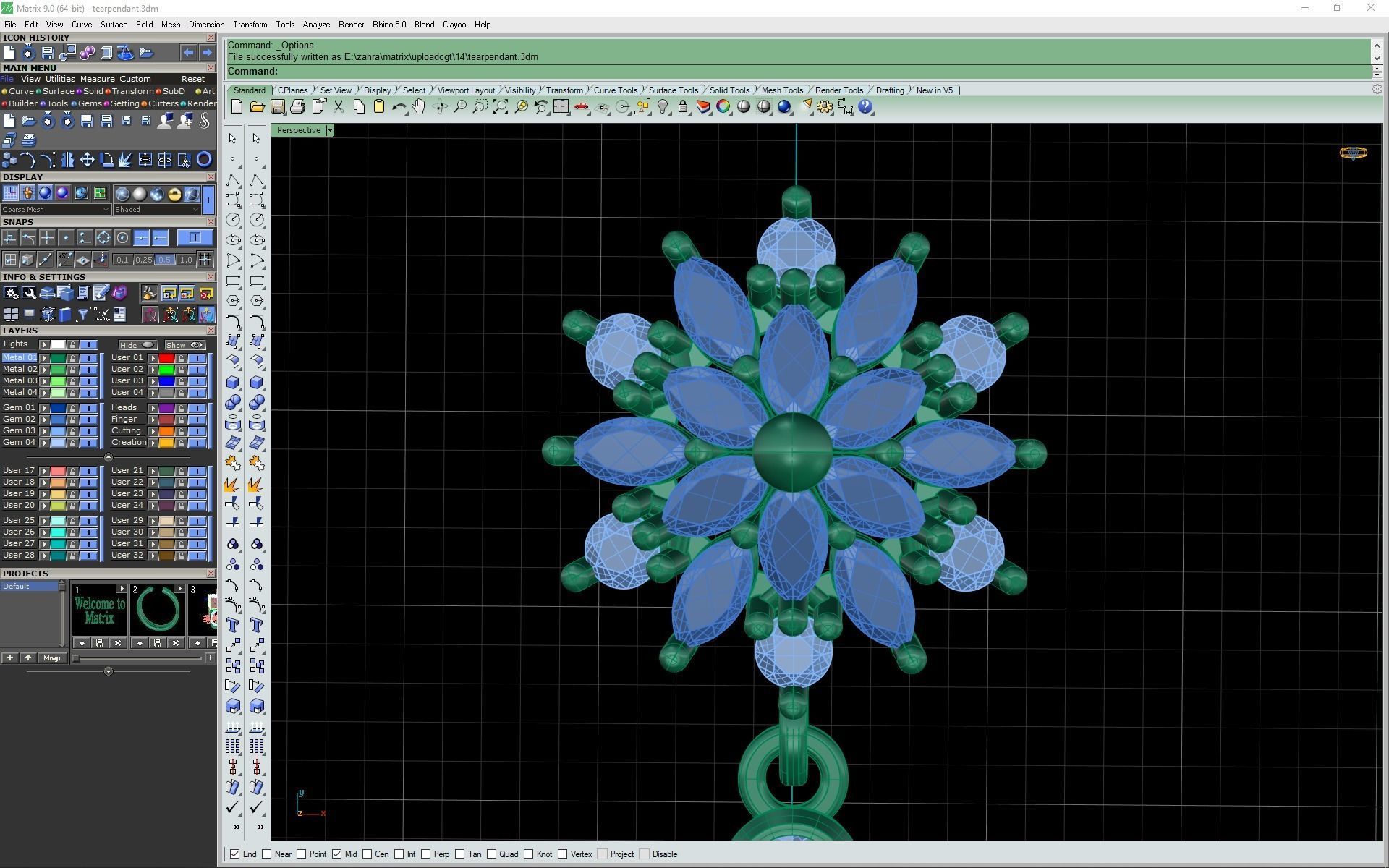 tear pendant 3d model 3D print model_18