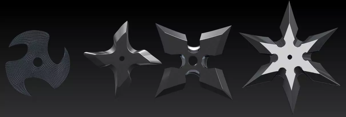 ninja star Free 3D model_0