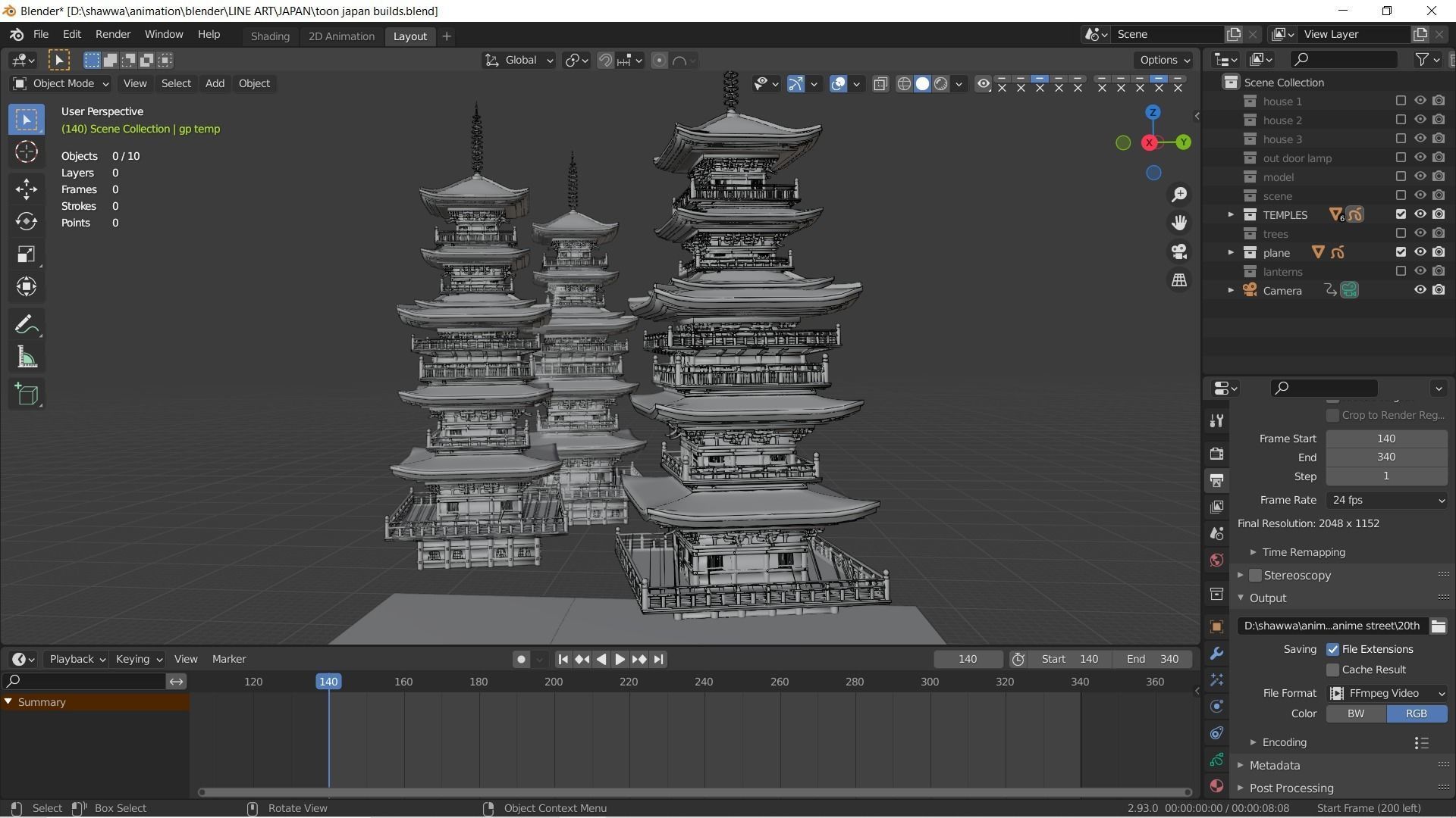 Naruto 3D Scene - Anime Style Low-poly 3D model_12