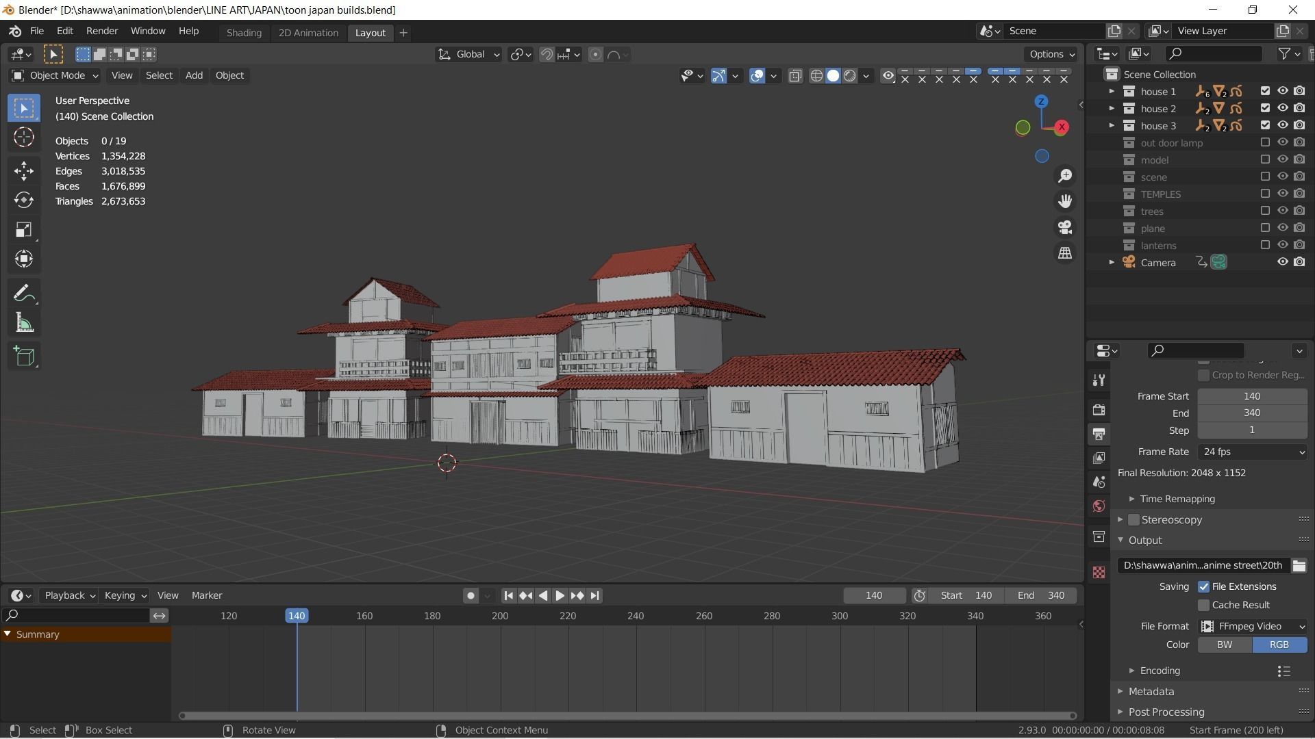 Naruto 3D Scene - Anime Style Low-poly 3D model_11