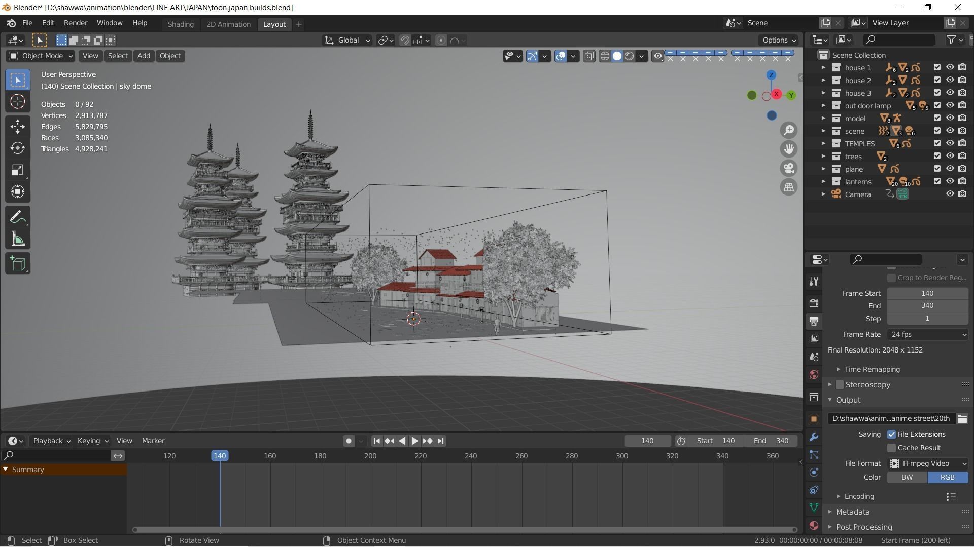 Naruto 3D Scene - Anime Style Low-poly 3D model_8