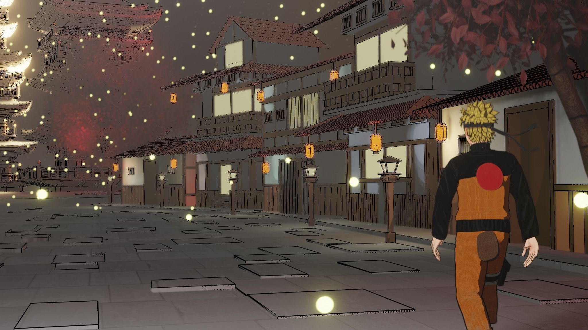 Naruto 3D Scene - Anime Style Low-poly 3D model_2