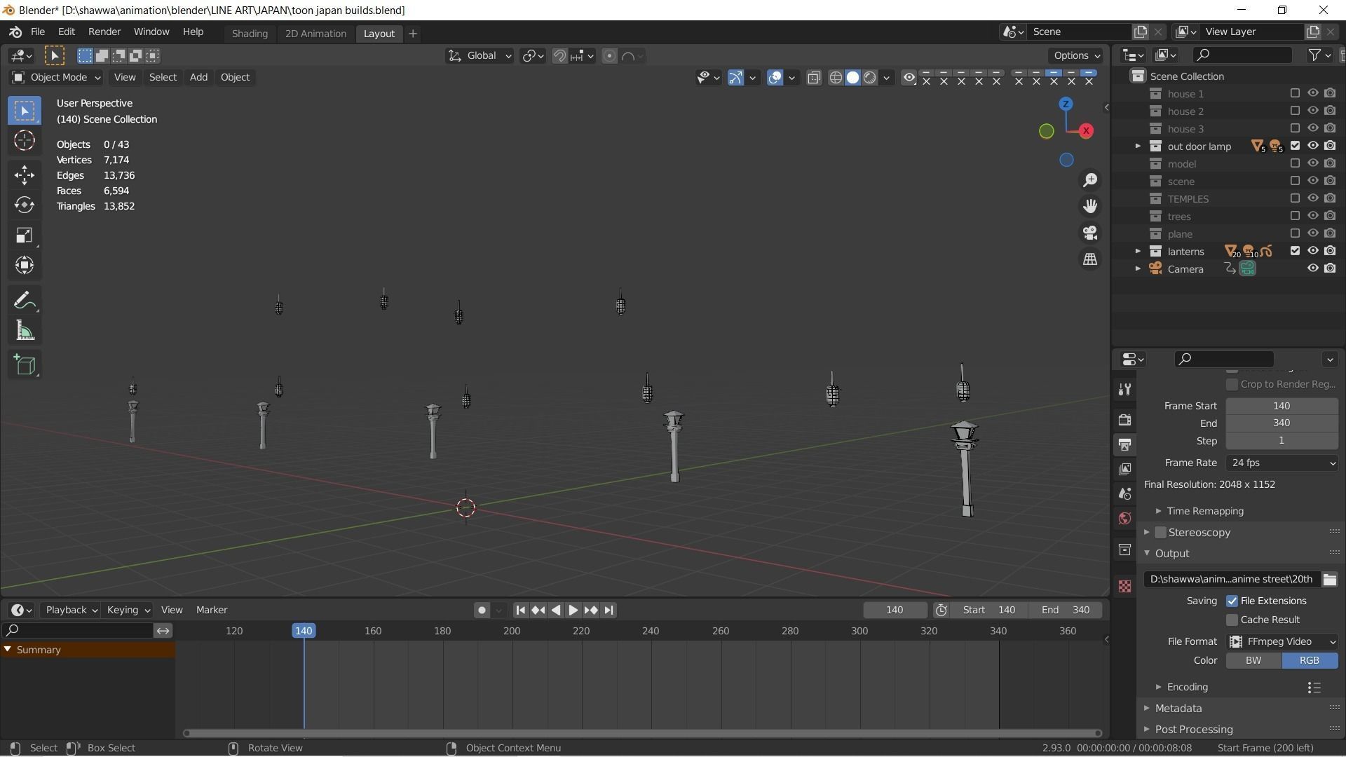 Naruto 3D Scene - Anime Style Low-poly 3D model_13