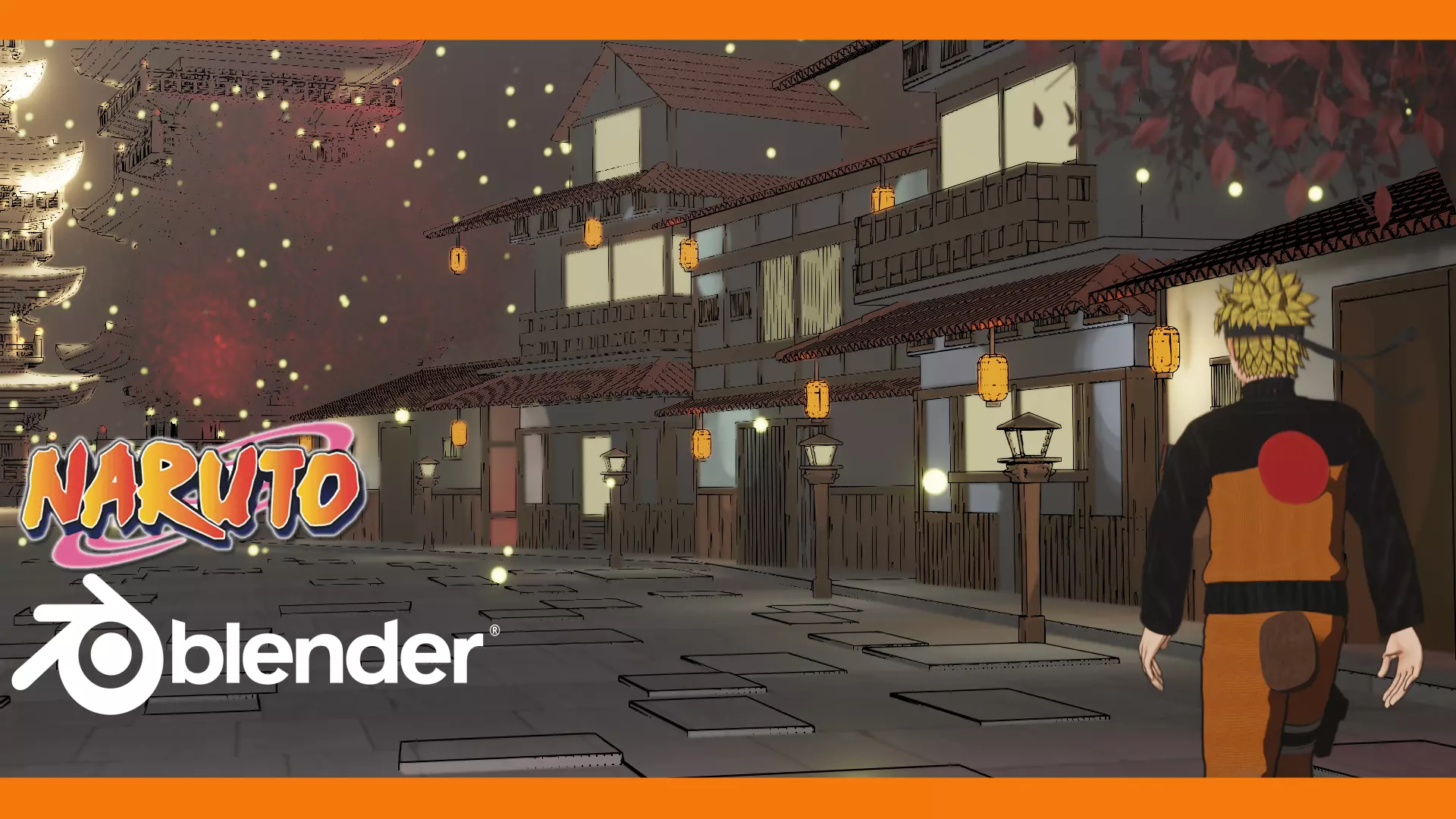 Naruto 3D Scene - Anime Style Low-poly 3D model_0