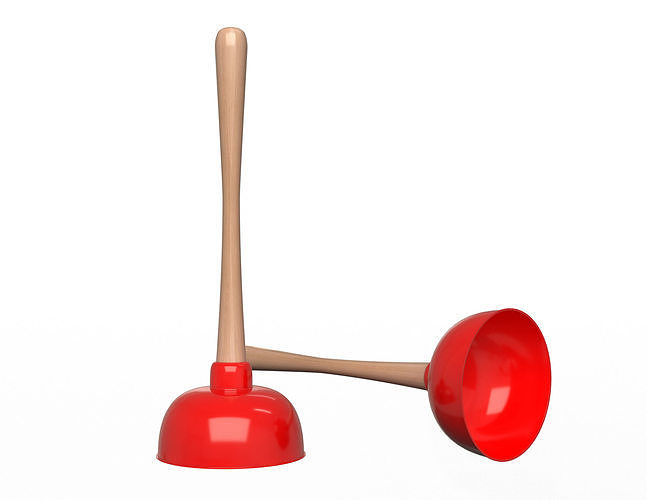 Sink Plunger Low-poly 3D model