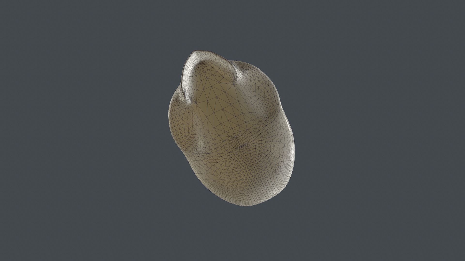 Stylized 3D model of human skull without the lower jaw 3D print model_11