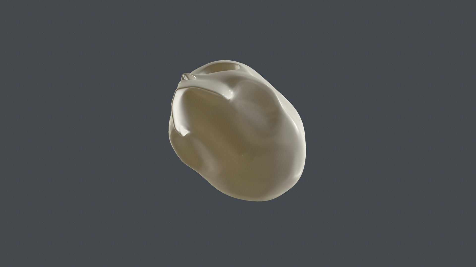 Stylized 3D model of human skull without the lower jaw 3D print model_9