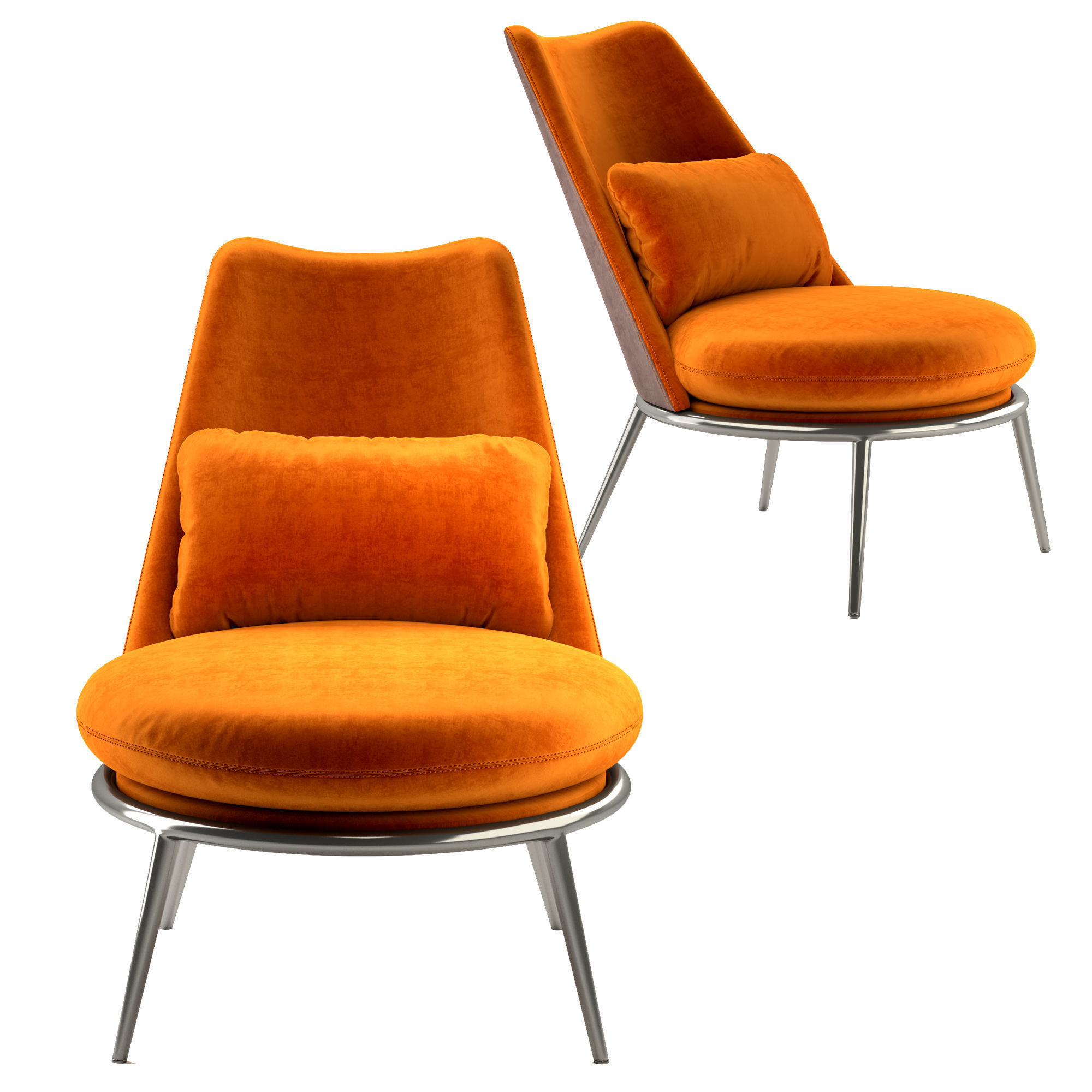 Aurora Arm chair 3D model_3