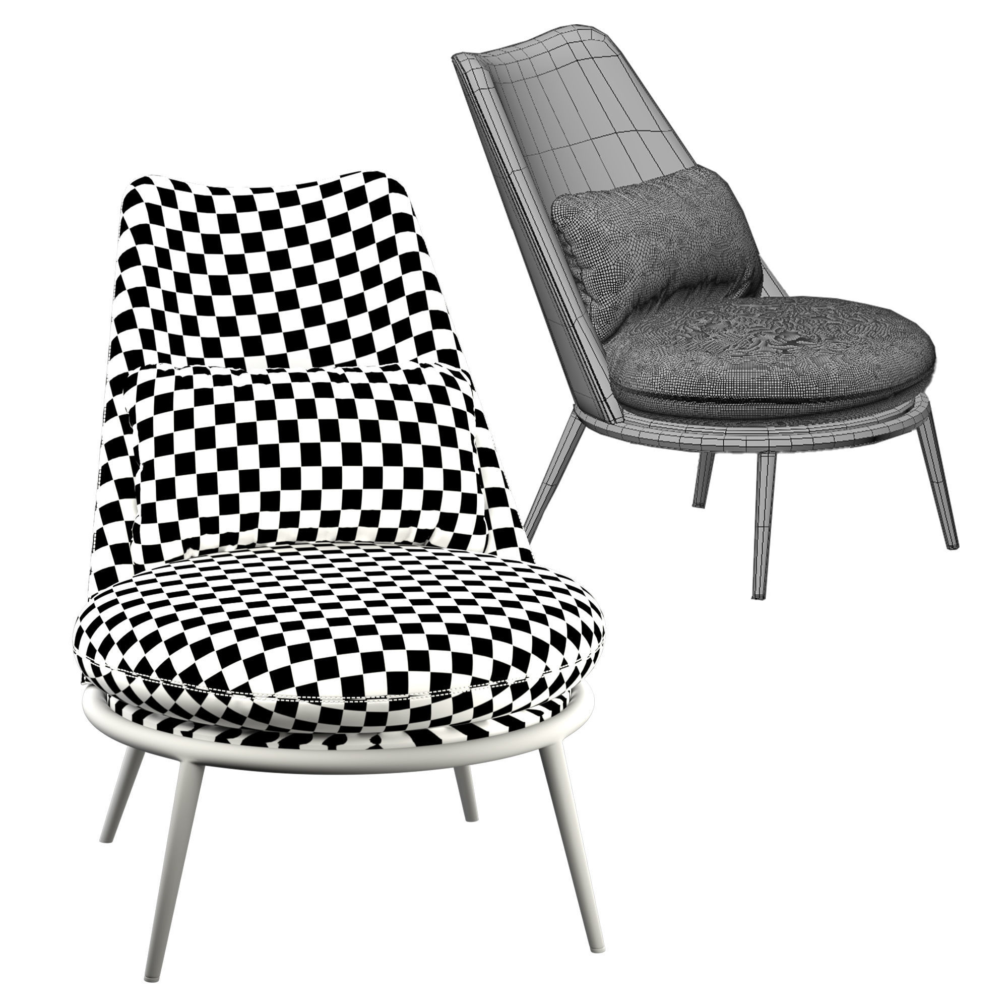 Aurora Arm chair 3D model_4