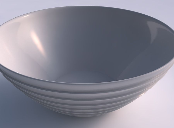 Bowl wide with horizontal layers