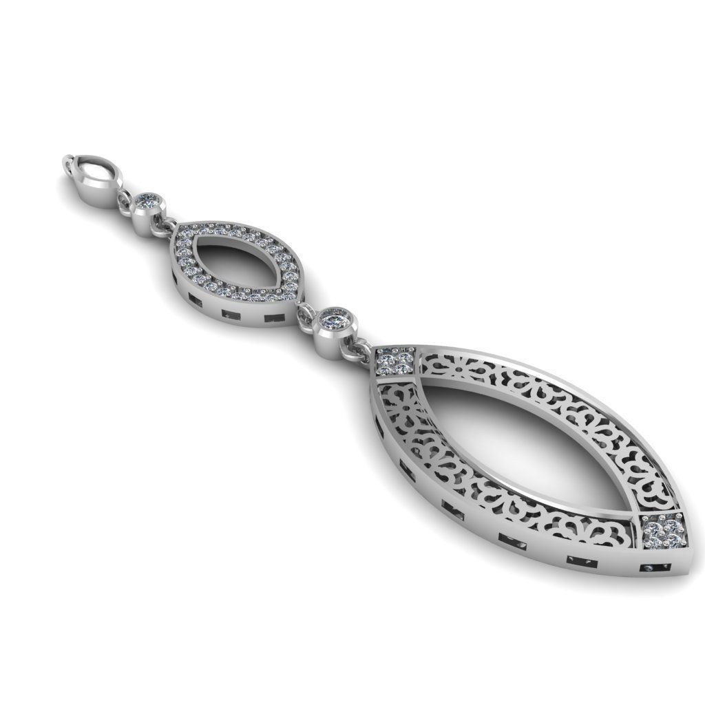 Lozenge pendant 3d model 3D print model_9