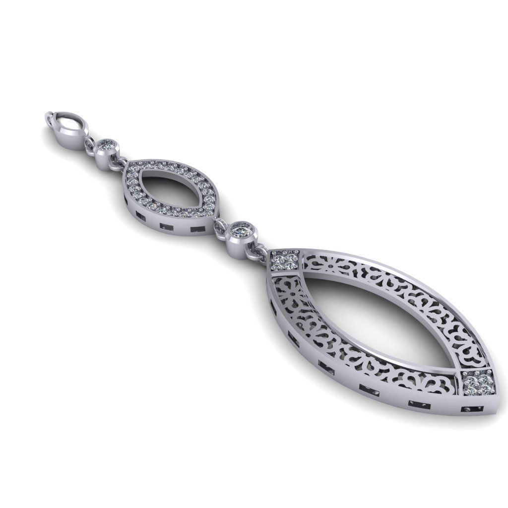 Lozenge pendant 3d model 3D print model_3