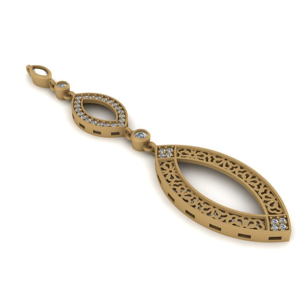 Lozenge pendant 3d model 3D print model_7