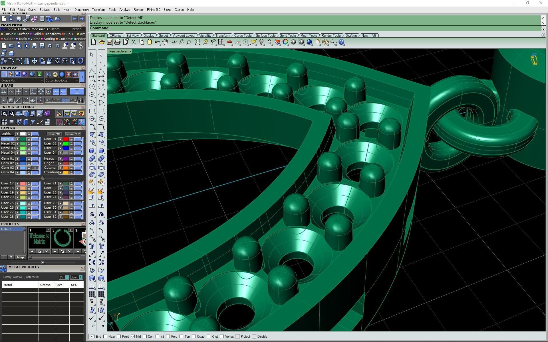 Lozenge pendant 3d model 3D print model_21