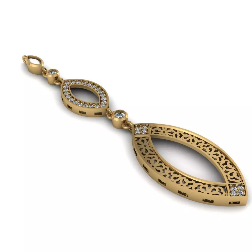 Lozenge pendant 3d model 3D print model_0