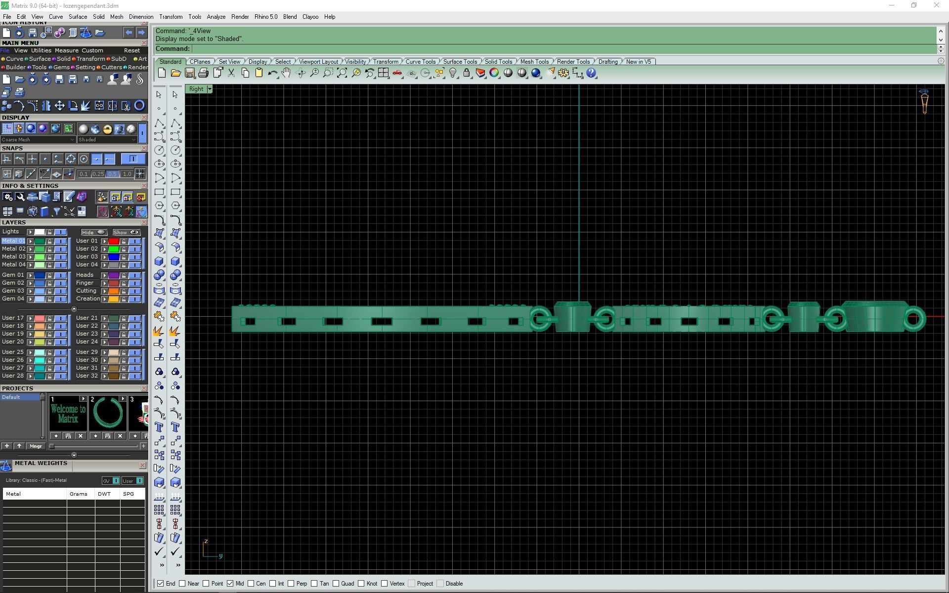 Lozenge pendant 3d model 3D print model_13