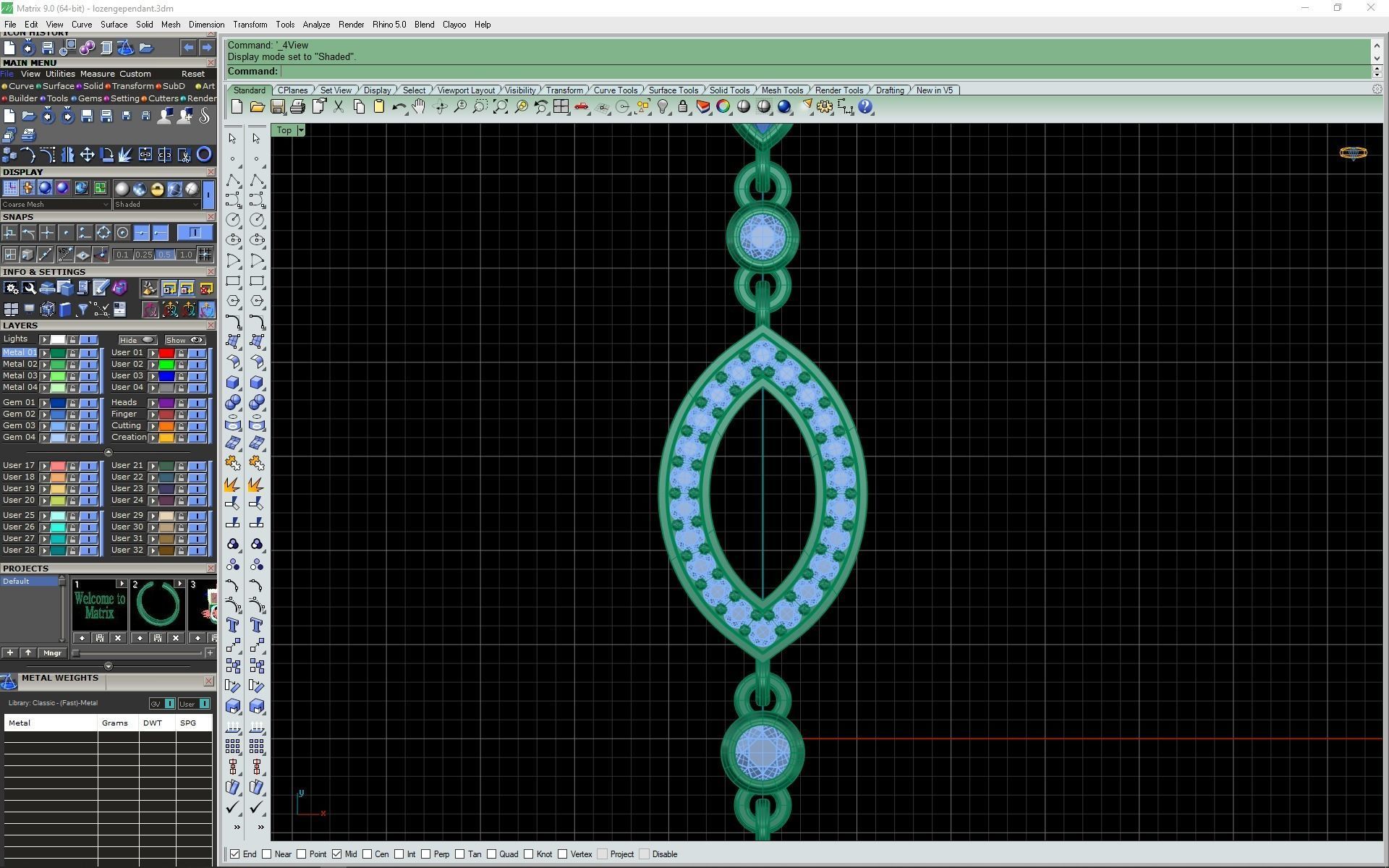 Lozenge pendant 3d model 3D print model_12