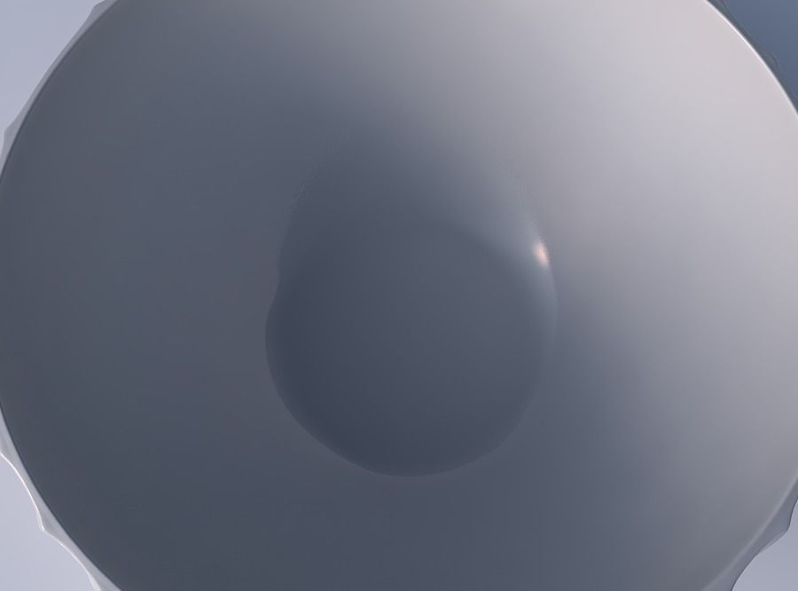 Bowl wide with extruded vertical lines 3D print model_2