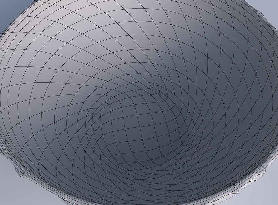 Bowl wide with extruded vertical lines 3D print model_6