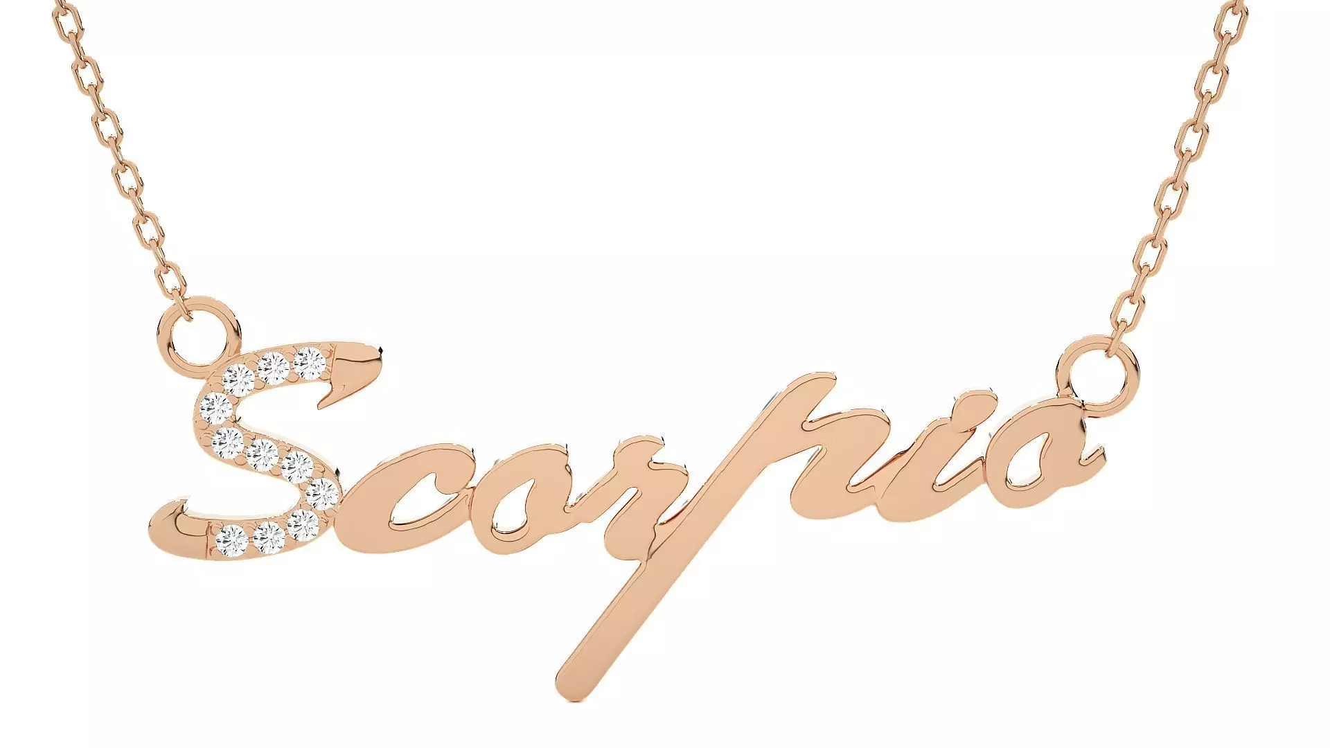 Scorpio Zodiac Pendant Necklace 3dm stl render detail 3D print model_0