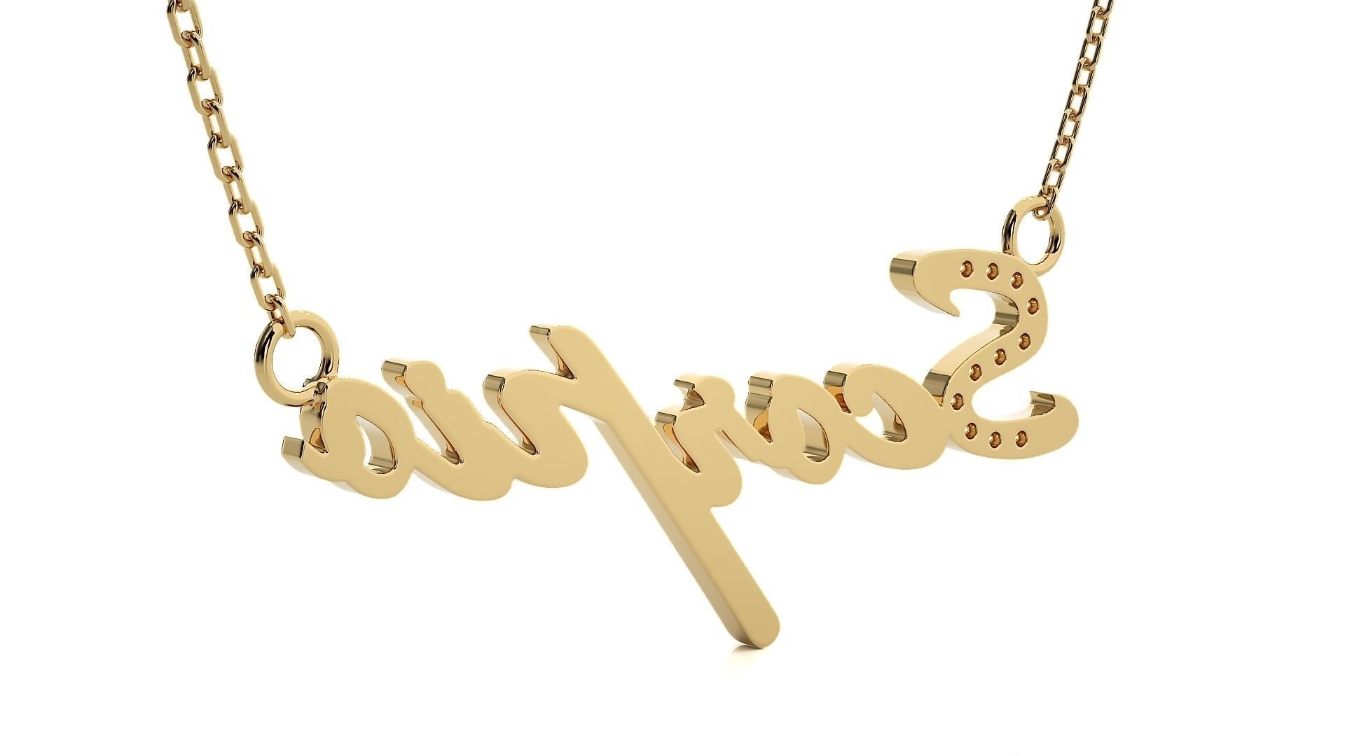 Scorpio Zodiac Pendant Necklace 3dm stl render detail 3D print model_11