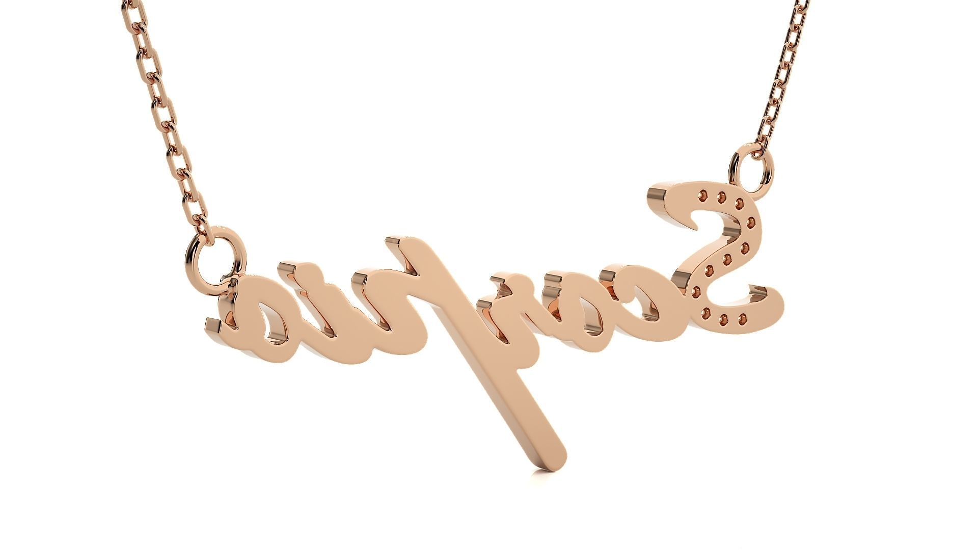 Scorpio Zodiac Pendant Necklace 3dm stl render detail 3D print model_3