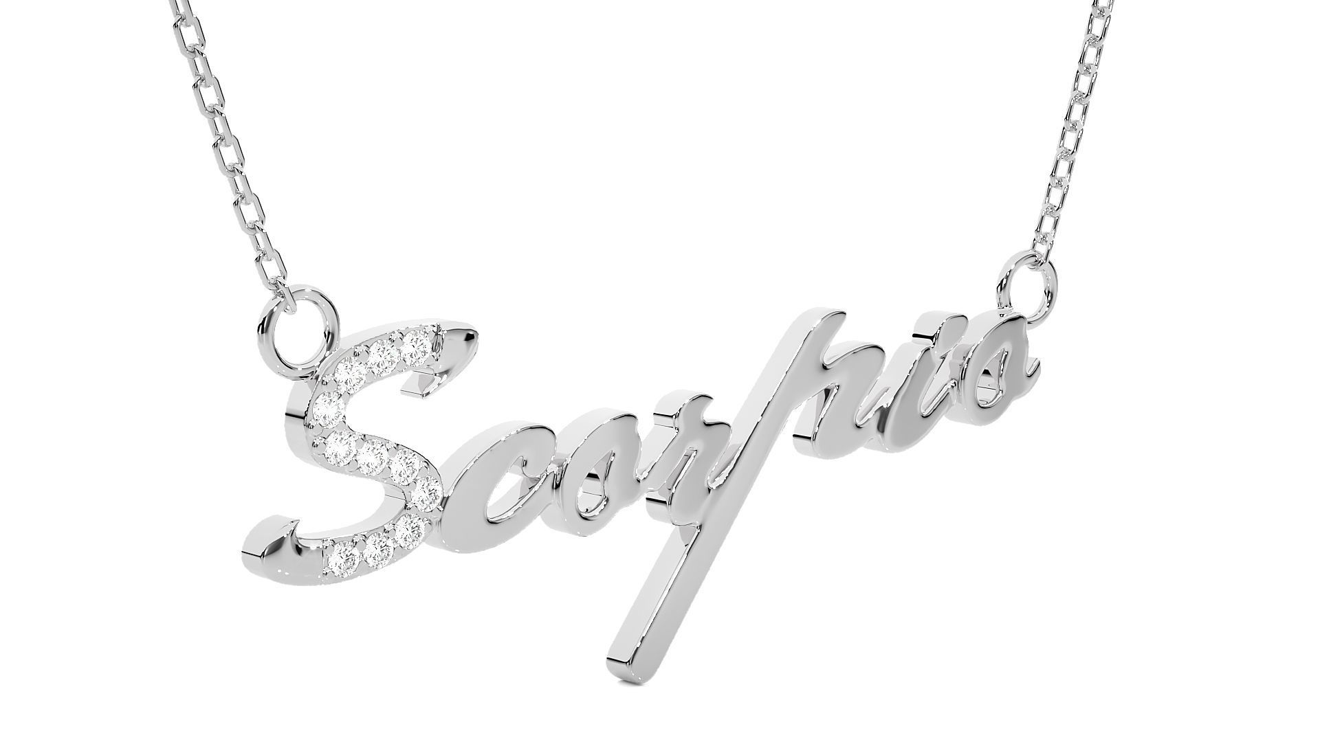 Scorpio Zodiac Pendant Necklace 3dm stl render detail 3D print model_5