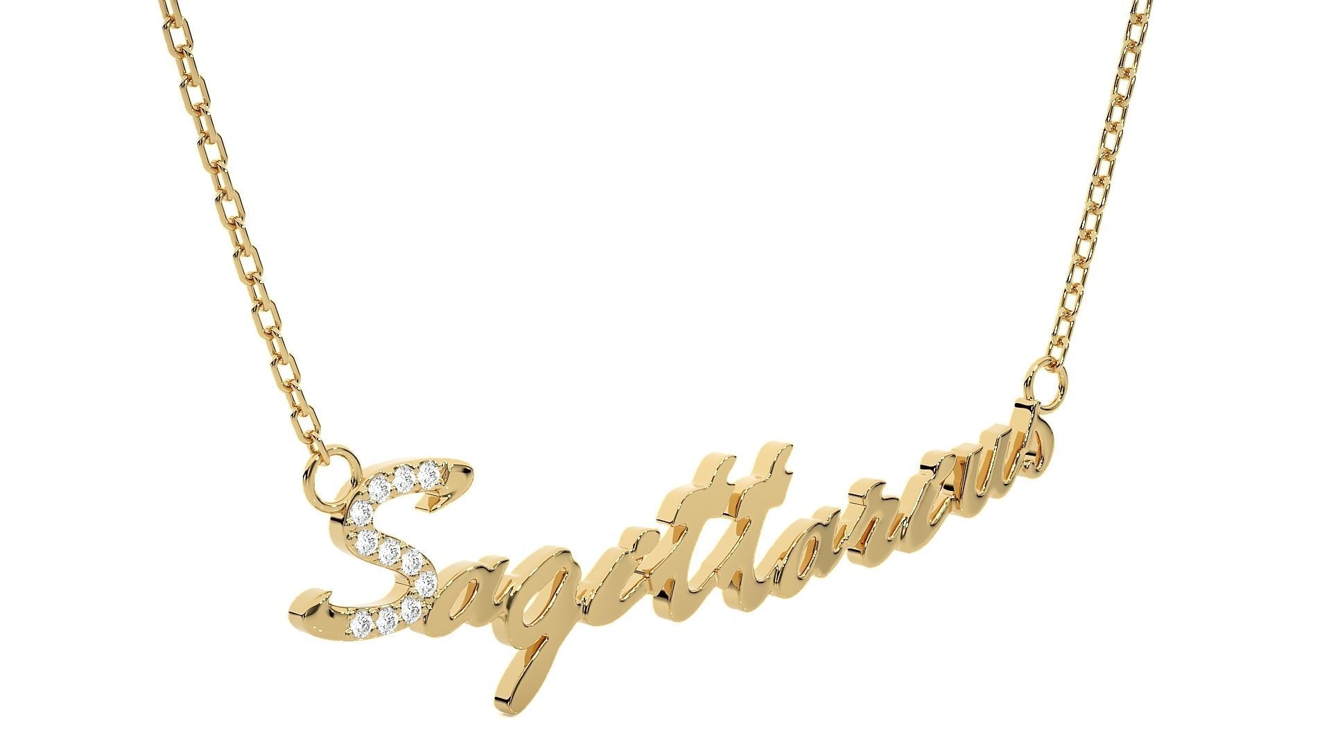 Sagittarius Zodiac Pendant Necklace 3dm stl render detail 3D print model_9