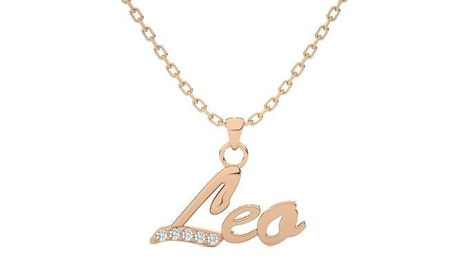 Leo Zodiac Pendant Necklace 3dm stl render detail 3D print model