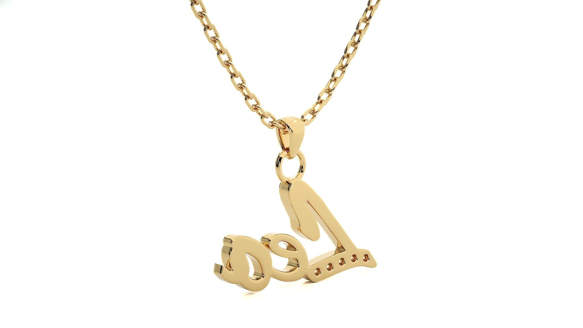 Leo Zodiac Pendant Necklace 3dm stl render detail 3D print model_11