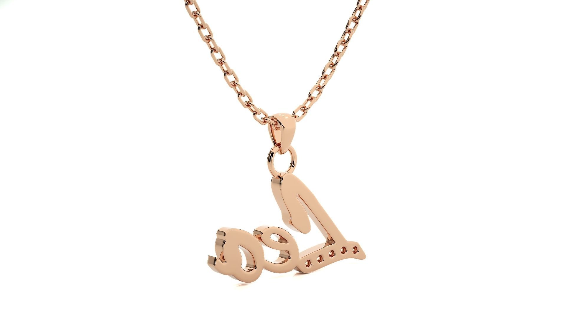 Leo Zodiac Pendant Necklace 3dm stl render detail 3D print model_3