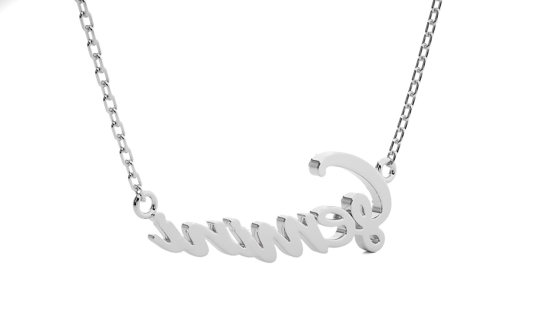 Gemini Zodiac Pendant Necklace 3dm stl render detail 3D print model_7